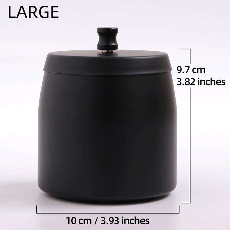 IN ONE Large Ashtray with Lid for Cigarette, Stainless Steel Smokeless Odorless Windproof Ash tray for Home Office Tabletop Outside Patio Outdoor Balcony(3.93"x3.2"x3.82") - Image 2